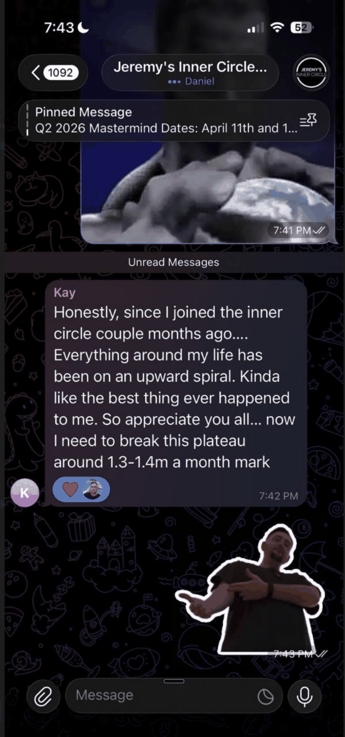 Kay — Since joining the Inner Circle a couple months ago, life has been on a completely different trajectory.