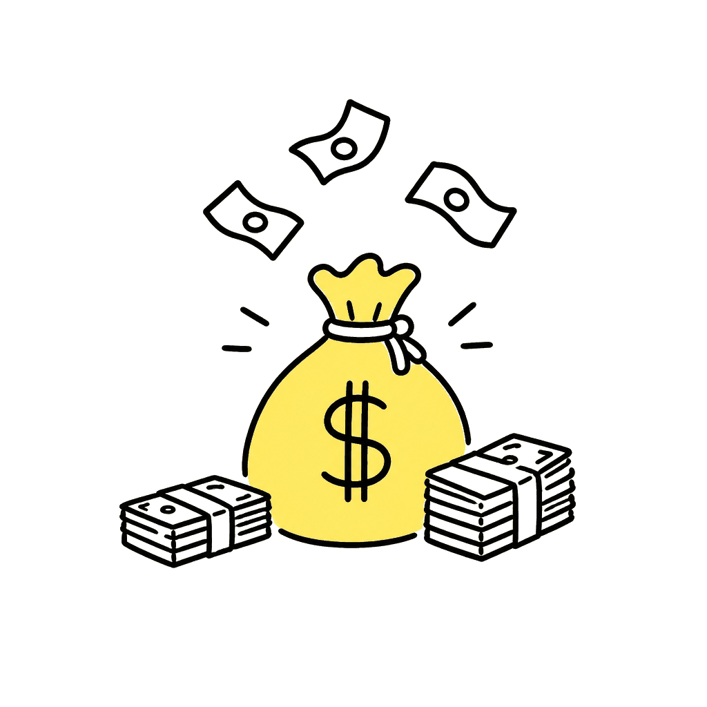 Money bag sticker